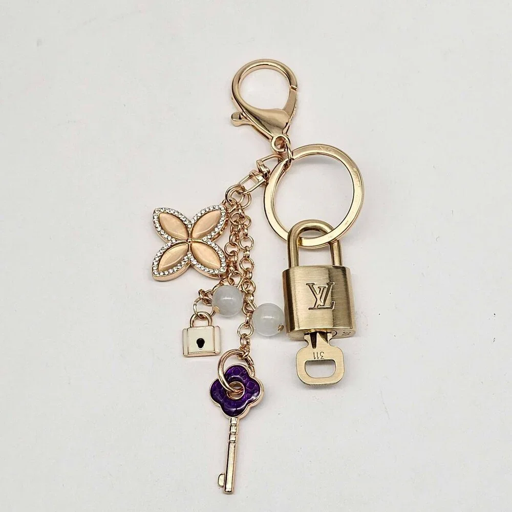 Authentic Louis Vuitton Lock & Key with unbranded Bagcharm, Keycharm, Keychain - Picture 5 of 6
